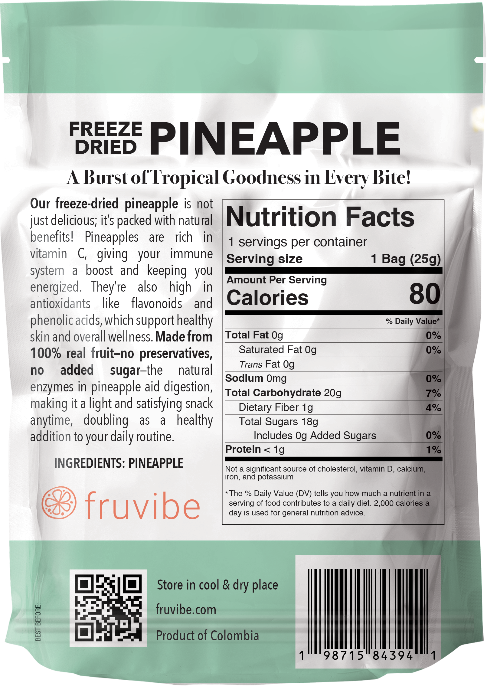 Freeze Dried Pineapple