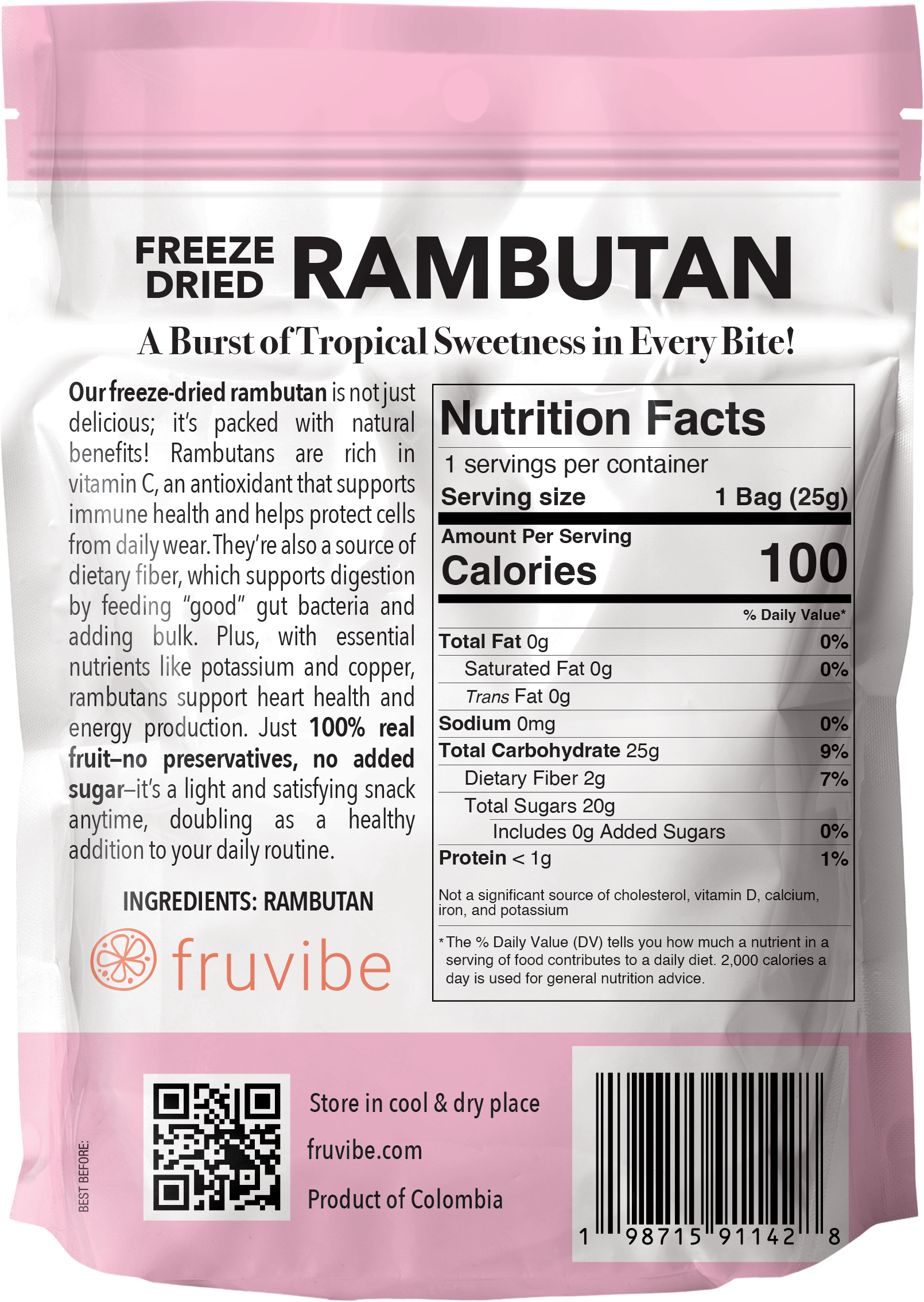 Freeze Dried Rambutan